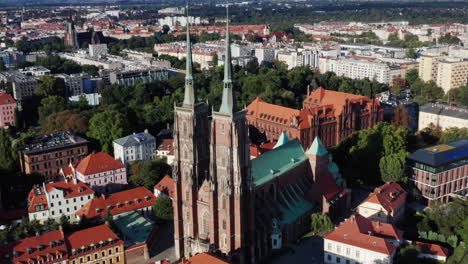 aerial shot of the cathedral of st