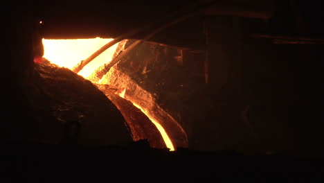 molten steel production. pouring molten steel. liquid metal furnance