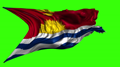 kiribati flag on green screen