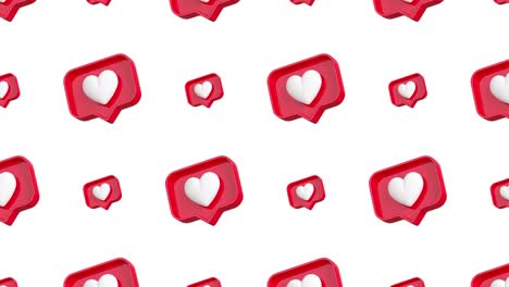 el patrón de los iconos de los corazones de las redes sociales