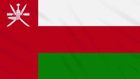 oman flag waving cloth background, loop