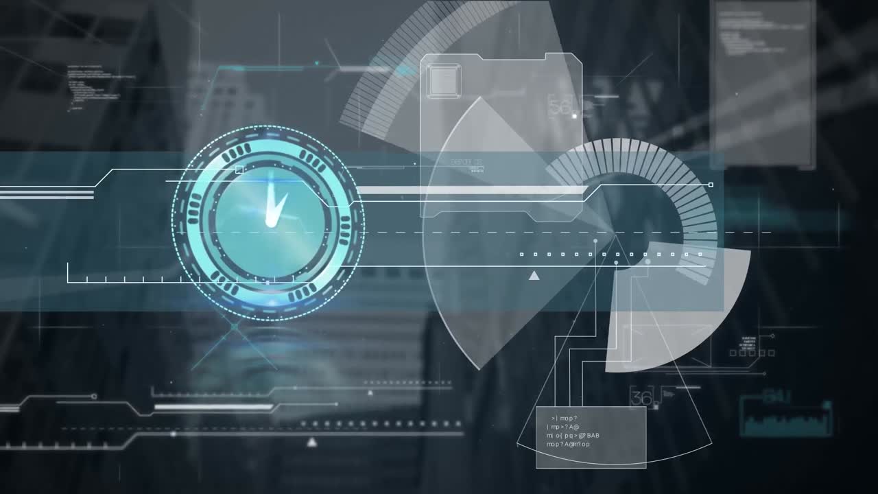 vídeo del procesamiento de datos sobre un fondo oscuro