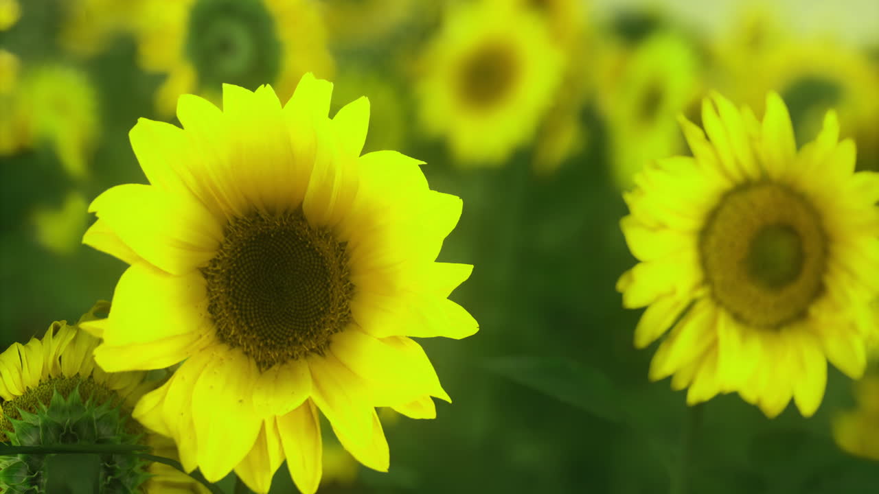 Sunflowers bloom in a vibrant field during a sunny afternoon