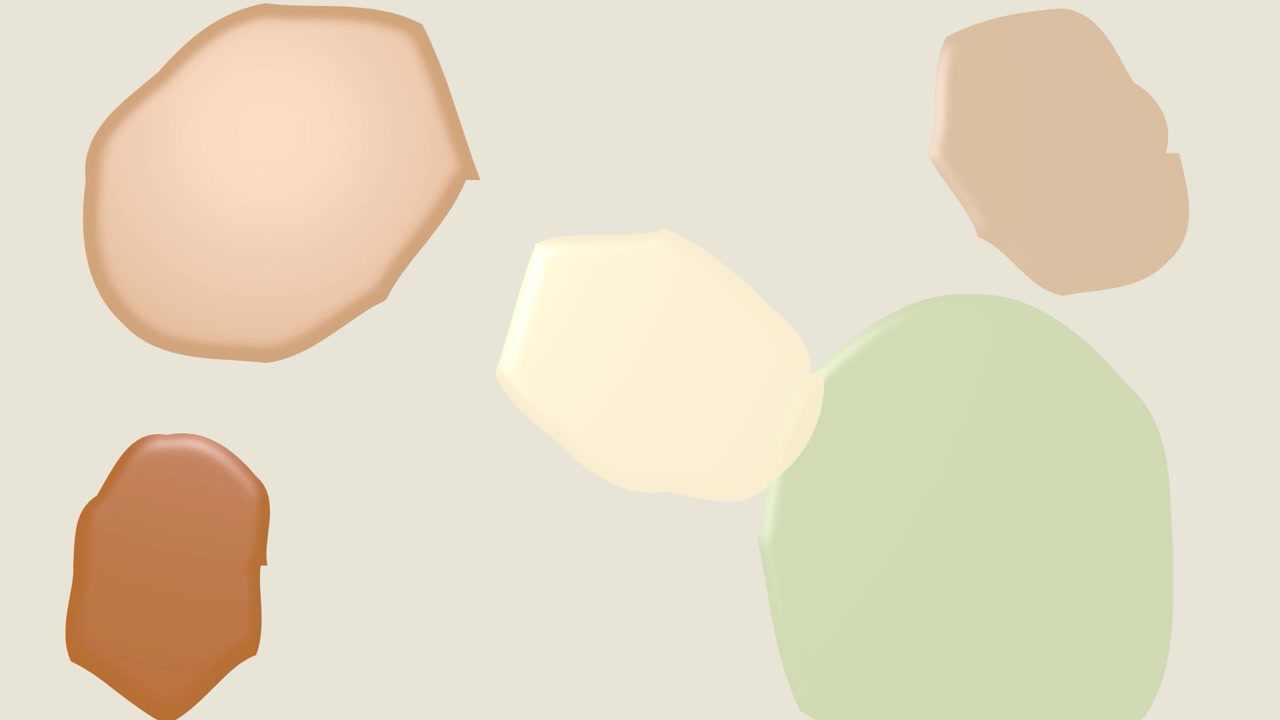 Abstract Motion Graphic with Floating Organic Shapes in Earth Tones