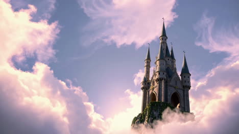 majestic fantasy castle in the clouds