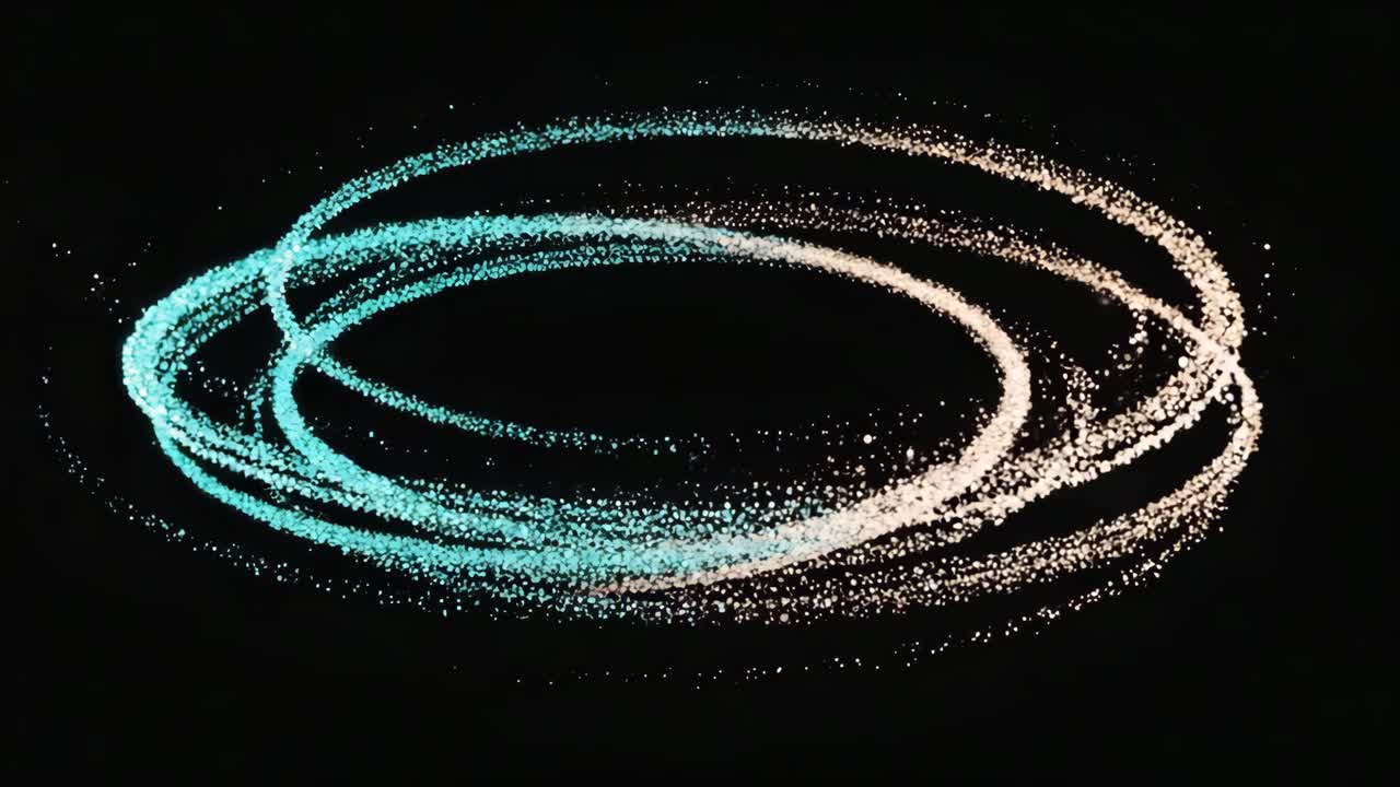 Glittery circles on black background