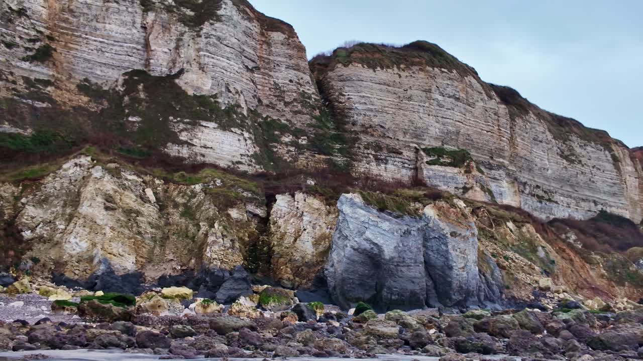 Saint-Jouin-Bruneval beach and chalk cliffs, Normandy, France