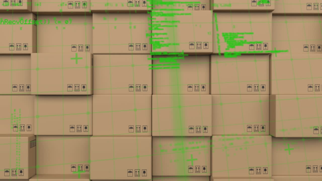 procesamiento de datos a través de la red de red contra la pila de cajas en segundo plano