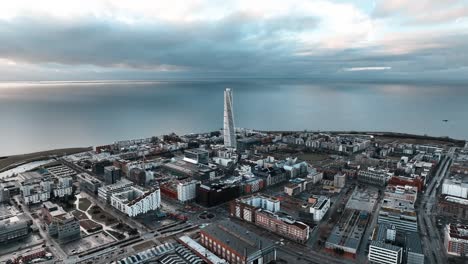 drone footage of malmo, sweden