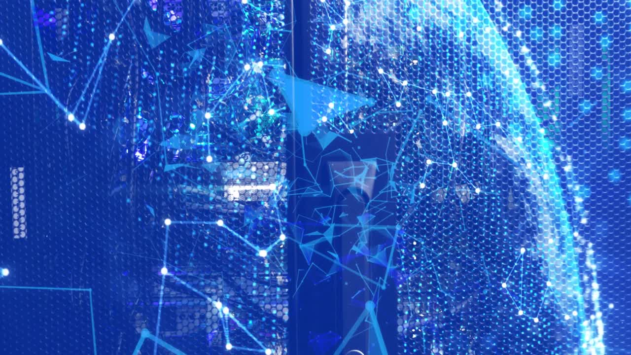 서버  ⁇  위에 움직이는 모양과 지구의 애니메이션