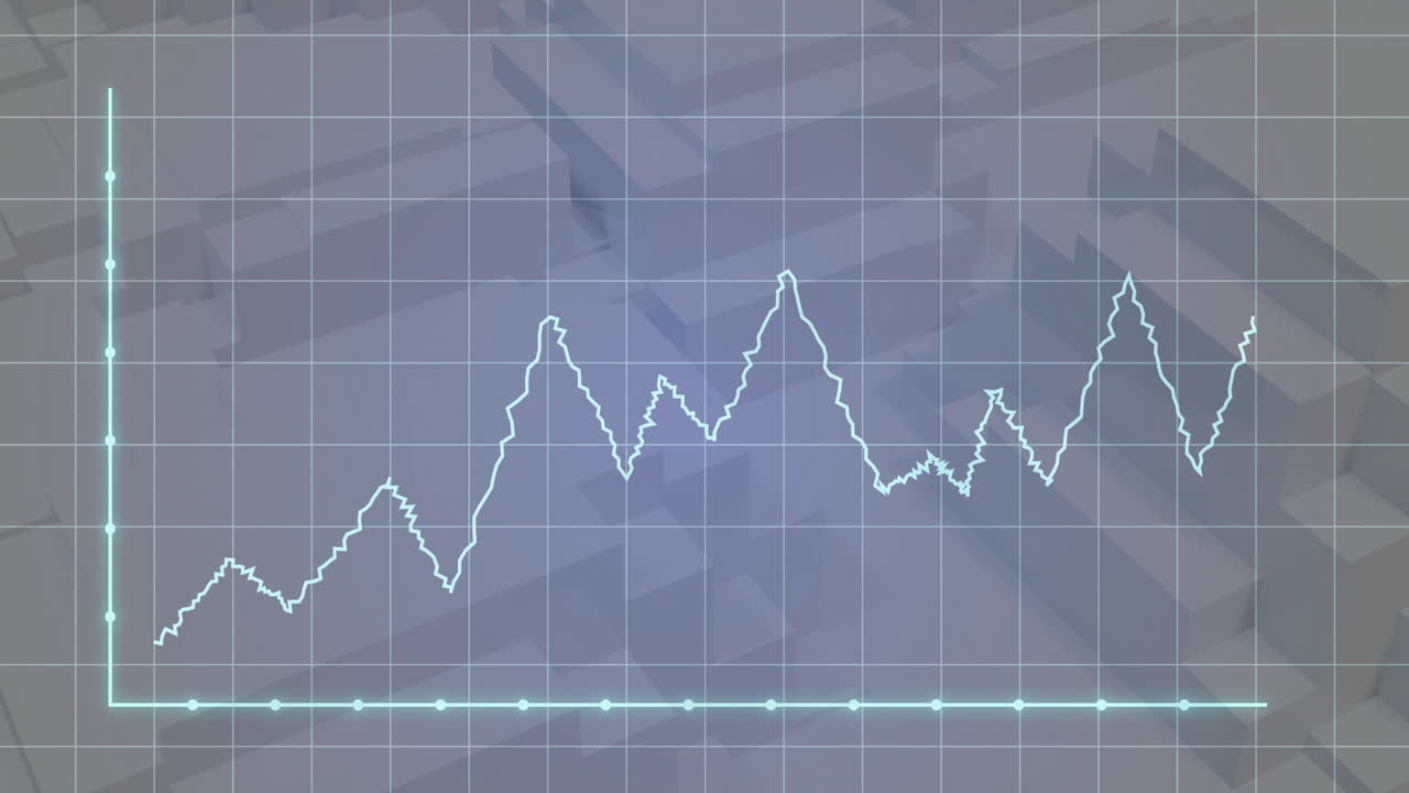 animación de diagramas sobre formas blancas en movimiento