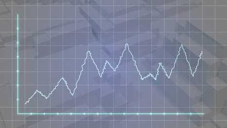 animación de diagramas sobre formas blancas en movimiento