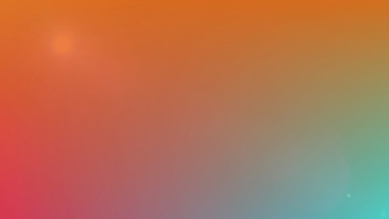 animación de llamaradas de lentes iluminadas desfocadas que se mueven en un fondo de gradiente colorido, espacio de copia