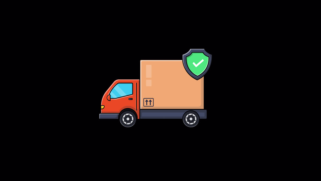 Animated Delivery Truck with Secure Package Protection