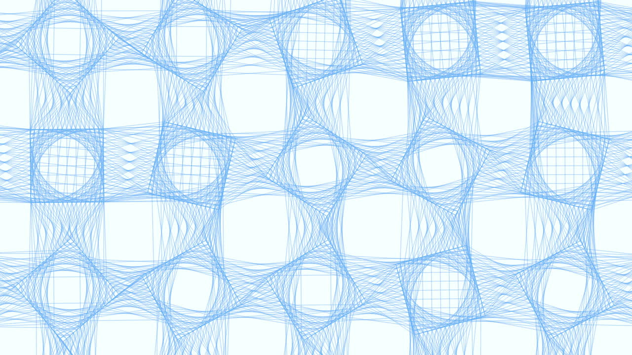 las líneas onduladas azules y blancas que giran forman un patrón circular que fluye