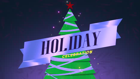 Holiday-Celebration-with-winter-Christmas-tree-and-gold-star-in-night