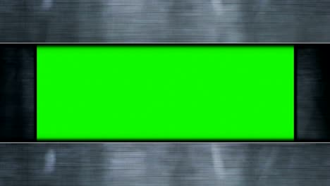 metal door and green screen, animation, rendering, background