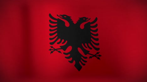 Animación-De-La-Bandera-De-Albania-En-Movimiento-Y-Flotante.