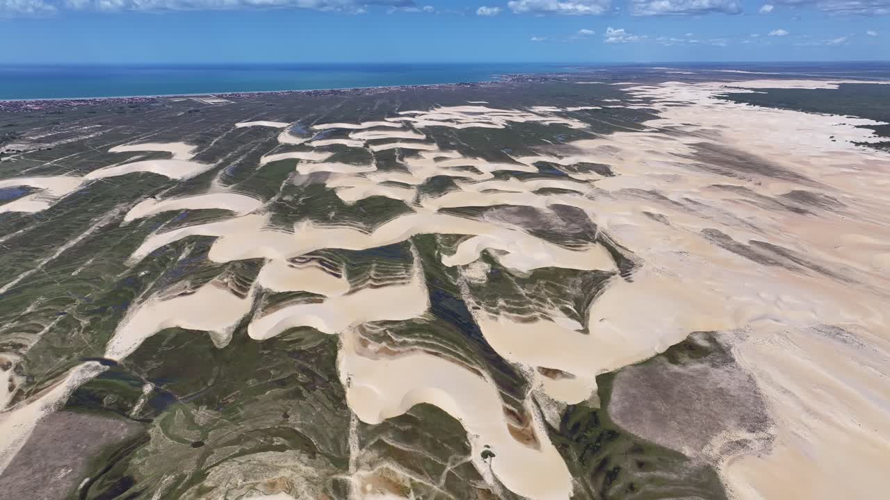 Lencois Piauienses At Luis Correia In Piaui Brazil. Freshwater Lakes Landscape. Sand Dunes Mountains. Lencois Piauienses At Luis Correia. Tourism Travel. Nature Scene. Beach Background