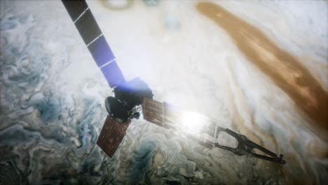 satélite de juno en órbita alrededor de júpiter