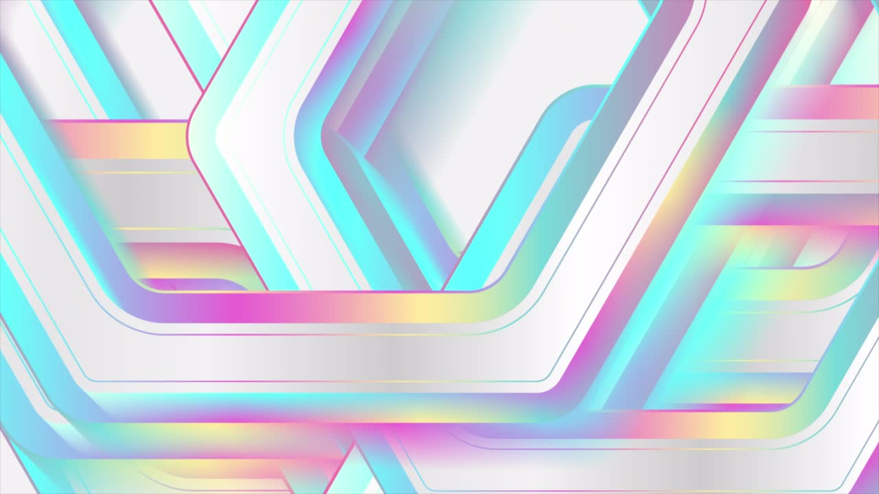 Holographic hexagons geometric abstract tech motion background