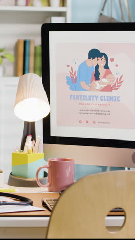 image of a fertility clinic advertisement on a computer screen