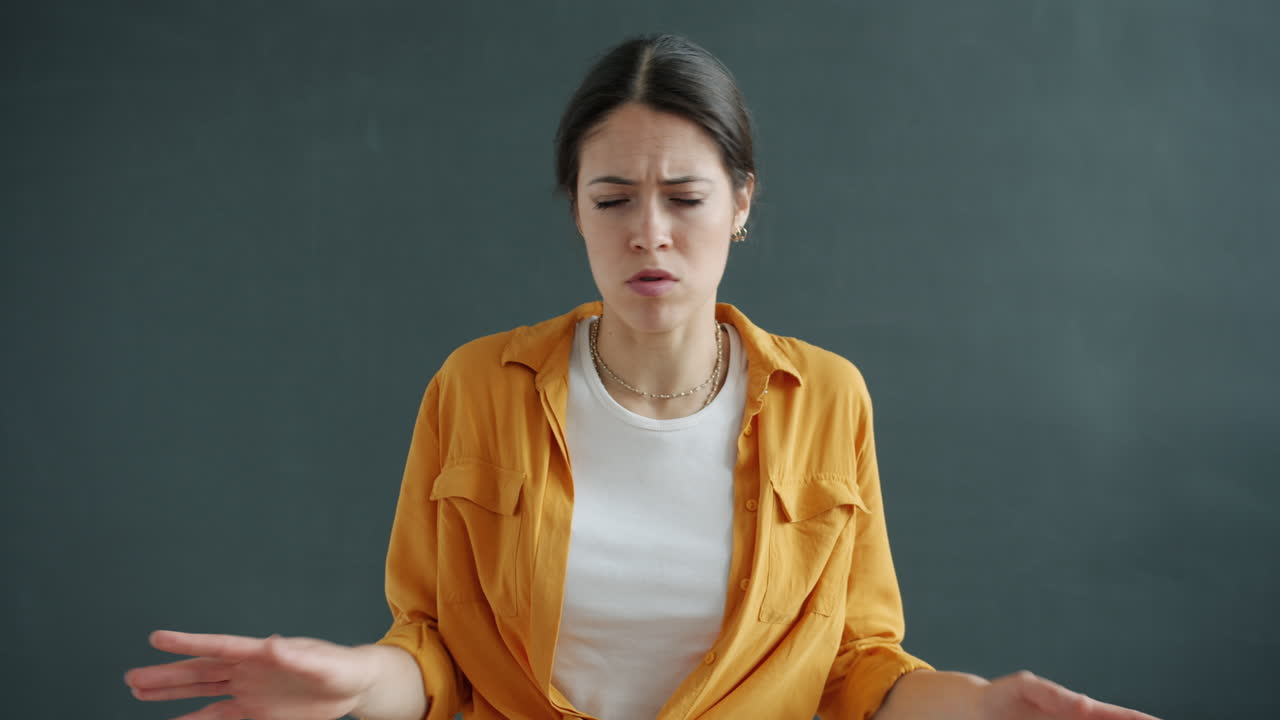 Woman with an Unhappy Expression