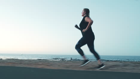 fitness, workout and running with woman