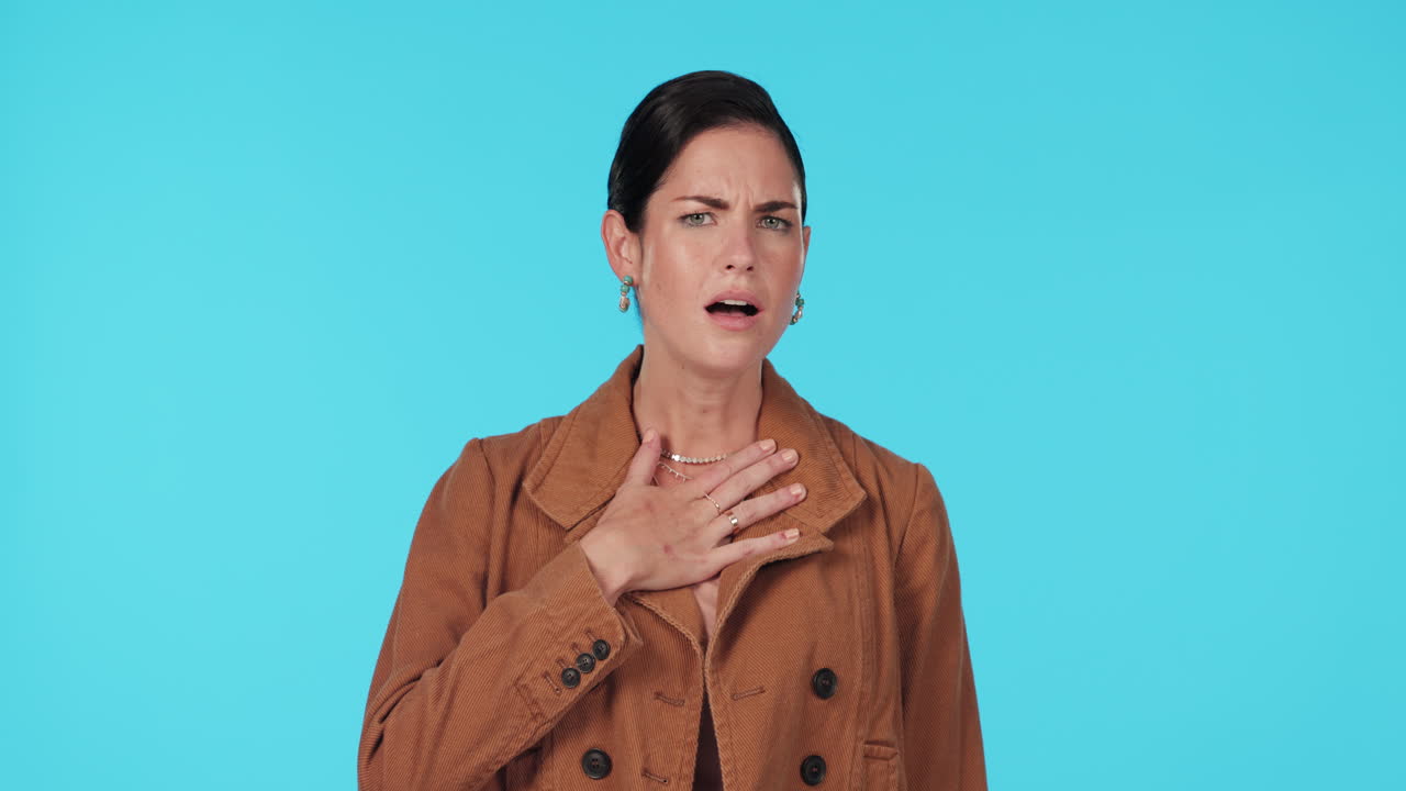 mujer, cara de sorpresa con drama