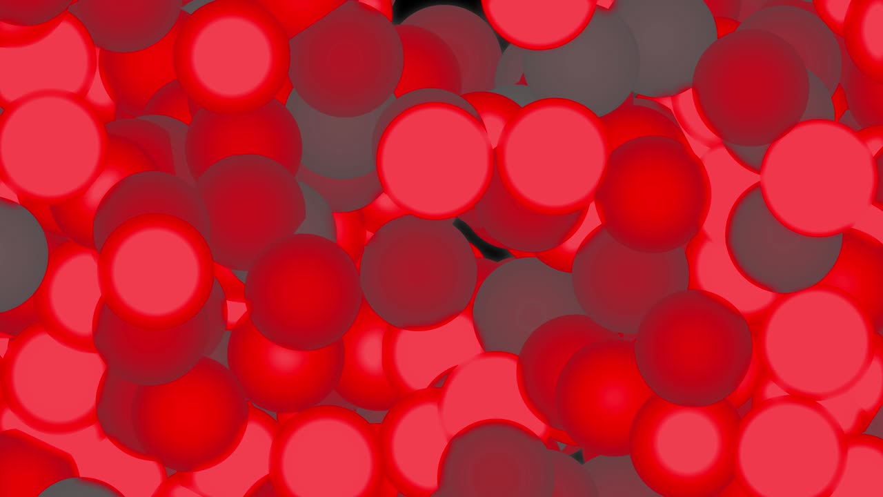 движущаяся анимация с большим размером точечной шары