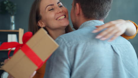 couple celebrating a gift