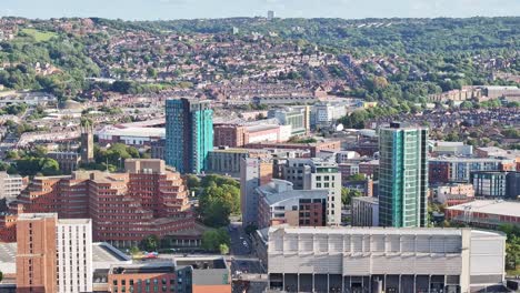 Skyline-Der-Stadt-Sheffield-In-South-Yorkshire,-England,-Vereinigtes-Königreich