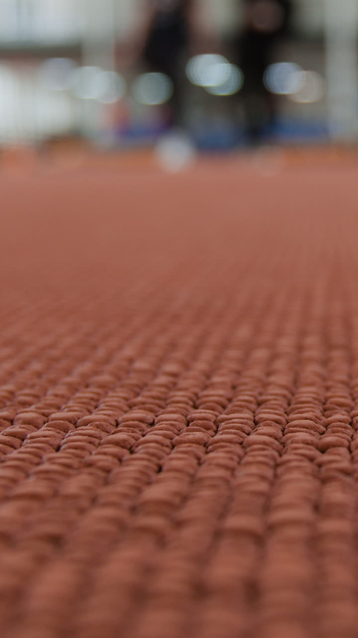 Indoor Athletic Track Surface Close-up