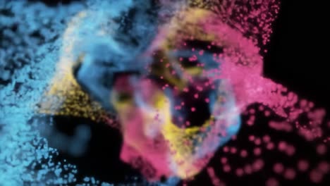 diseño abstracto de partículas coloridas