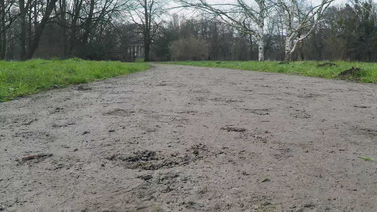 corredora femenina corriendo sobre la cámara en el marco
