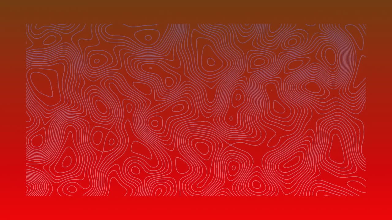 Animation of abstract shapes moving on red background