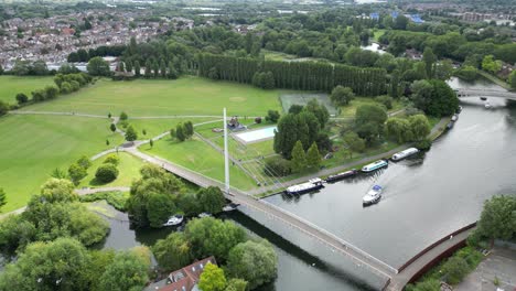 christchurch bridge reading uk  descending aerial