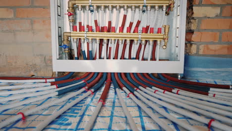 comb system of a heat-insulated floor modern system of heating