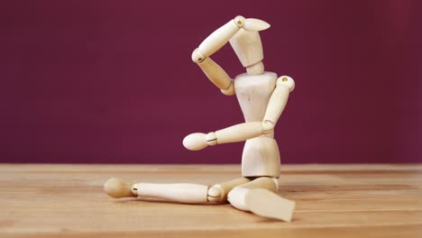 figurine performing stretching exercise