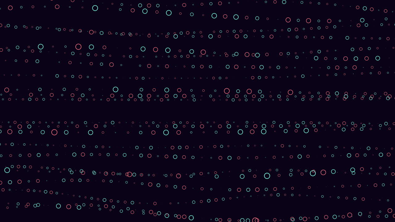 Dynamic abstract circles on black and pink background