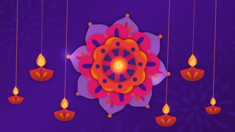 una animación de un fondo de diwali en estilo de papel