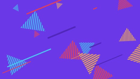 memphis geometric triangles and and striped shapes