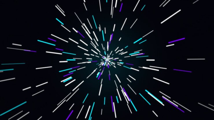 Abstract Motion Background with Glowing Light Streaks
