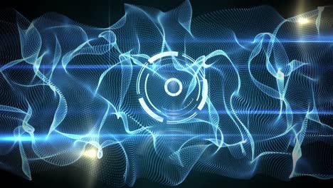 animación de la exploración del alcance sobre formas de luz