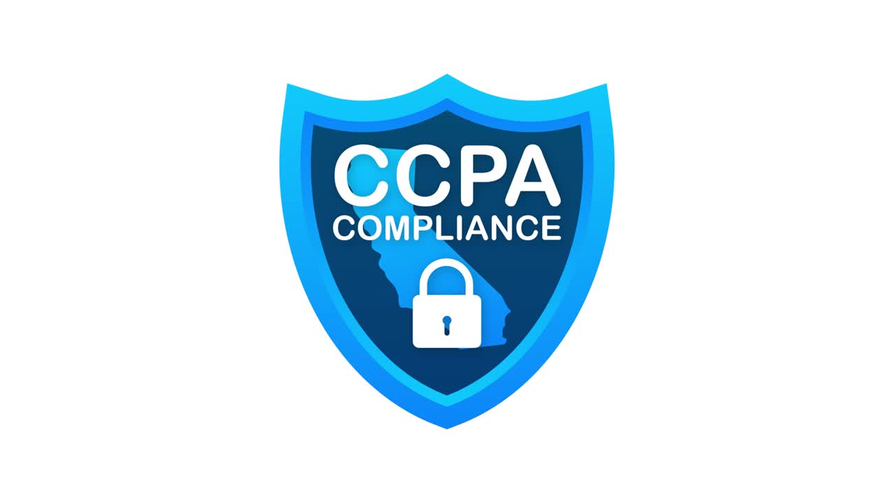 Ccpa, great design for any purposes. Security icon. Website information. Internet security. Motion graphics.
