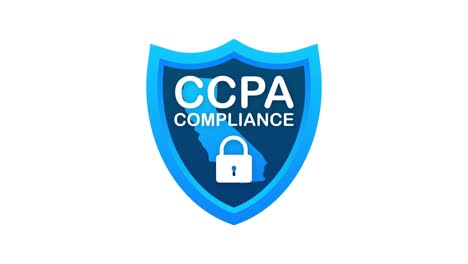ccpa, ottimo design per qualsiasi scopo. icona di sicurezza. informazioni sul sito web. sicurezza internet. motion graphics.