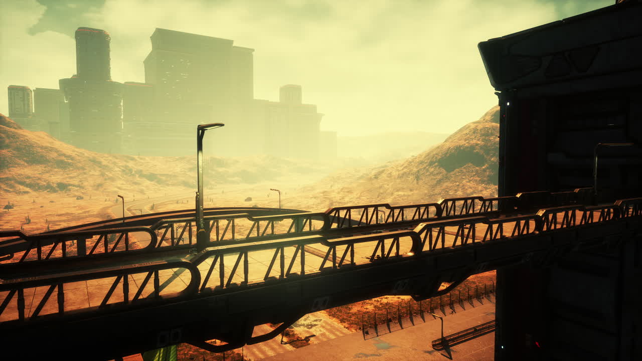 paisaje post-apocalíptico de la ciudad