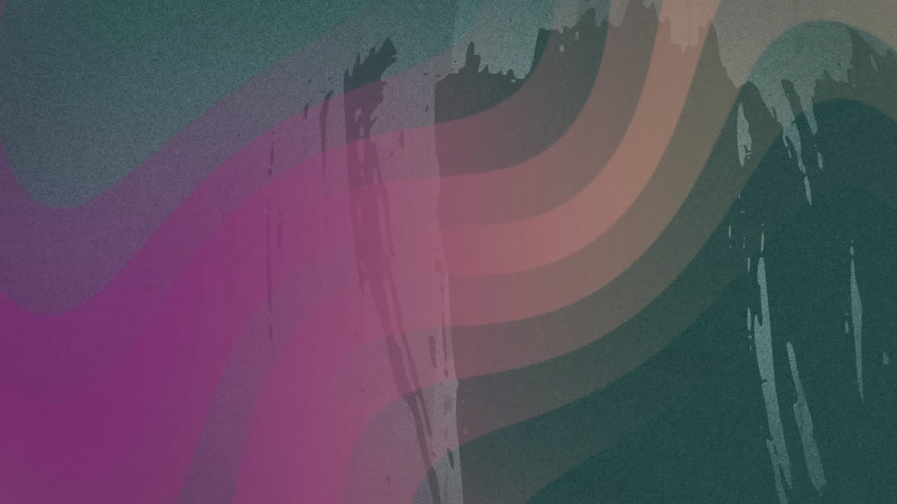 Creating dynamic visual pattern, abstract colorful waves and brush strokes animation