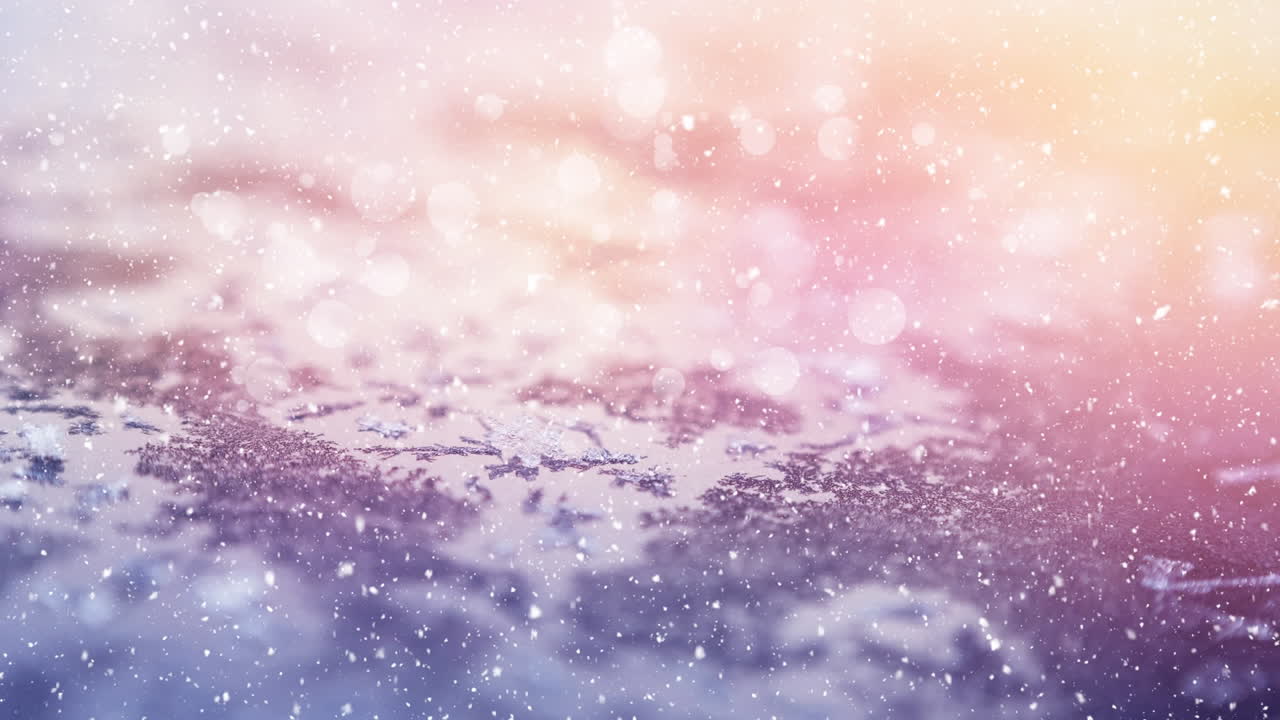 시골 에 눈 이 내리고 있다