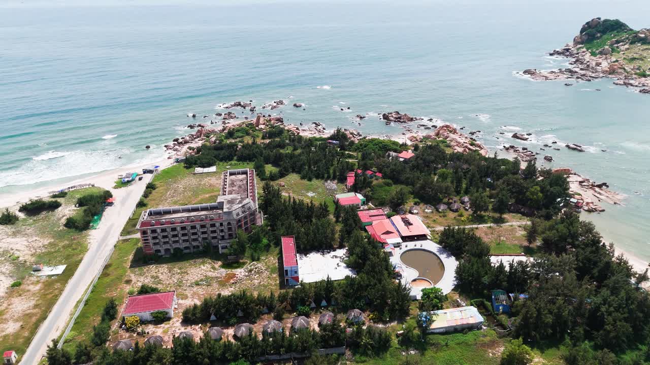 Aerial View of the Windy Coast of Binh Thuan (Vietnam) During the Rainy Season